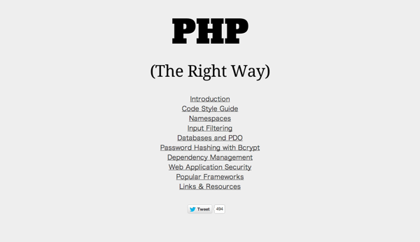 Php the right way